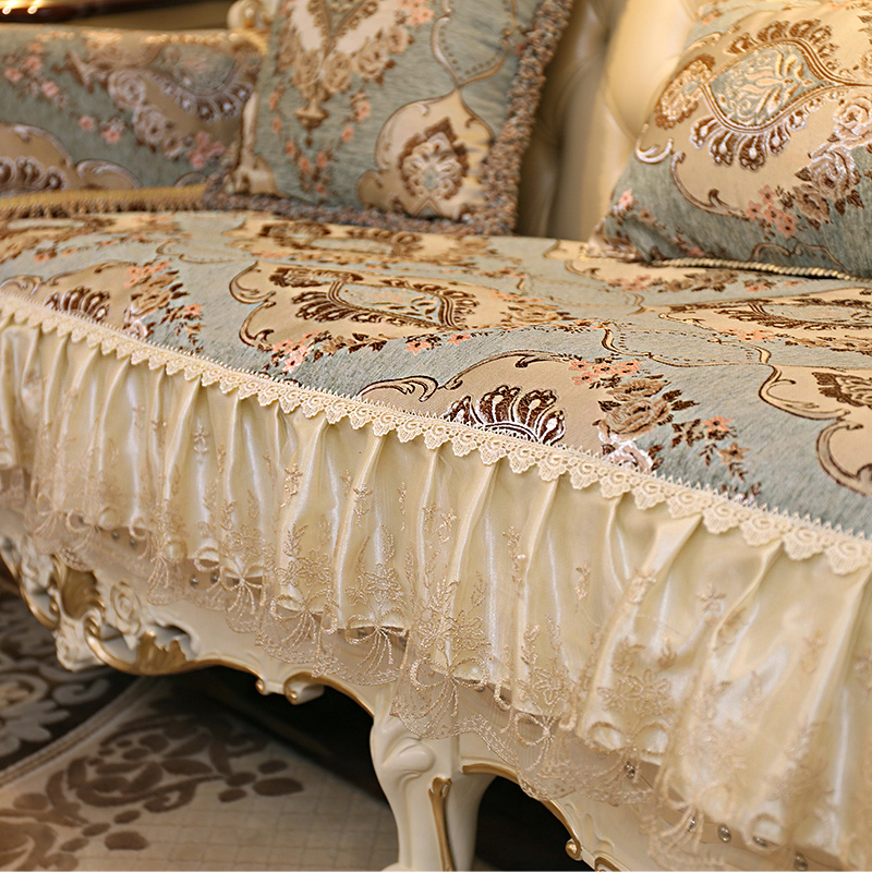 歐式風情沙發墊客廳防滑四季通用蕾絲扶手巾全蓋坐墊