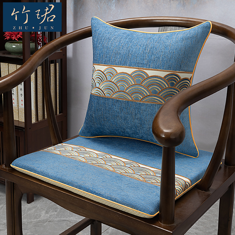 新中式雪尼爾椅墊抱枕墊子坐墊餐椅太師椅墊冬季座椅墊 (8.3折)