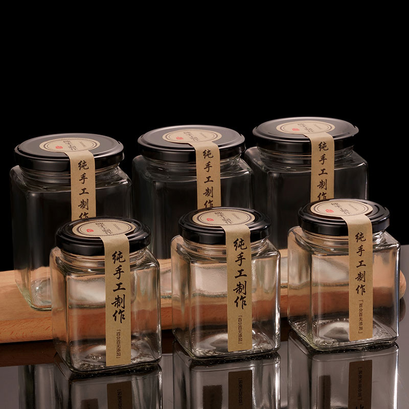玻璃密封罐保存罐食品級果醬辣椒醬蜂蜜檸檬膏密封小瓶子 (8.3折)