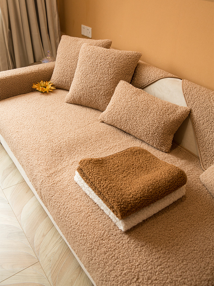 溫暖舒適防滑 北歐簡約毛絨沙發墊 適合組合沙發