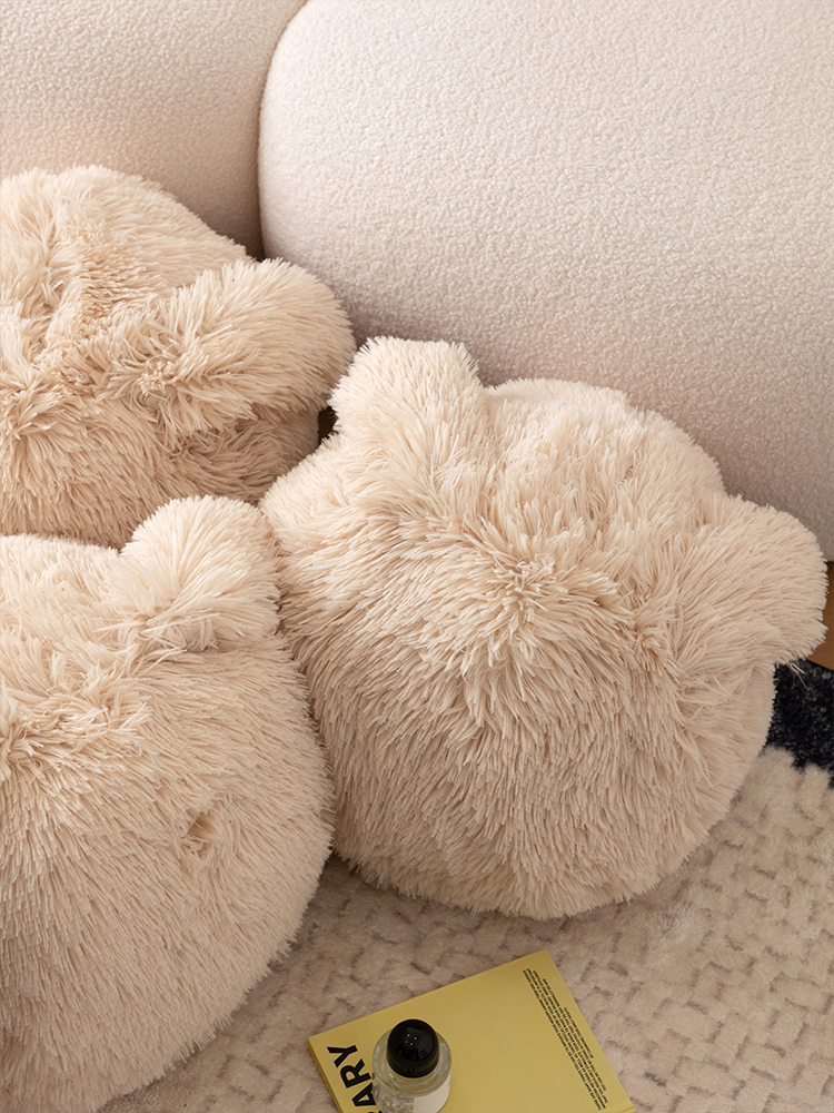 可愛簡約高顏值毛絨兔子造型抱枕裝飾沙發辦公室靠墊枕頭
