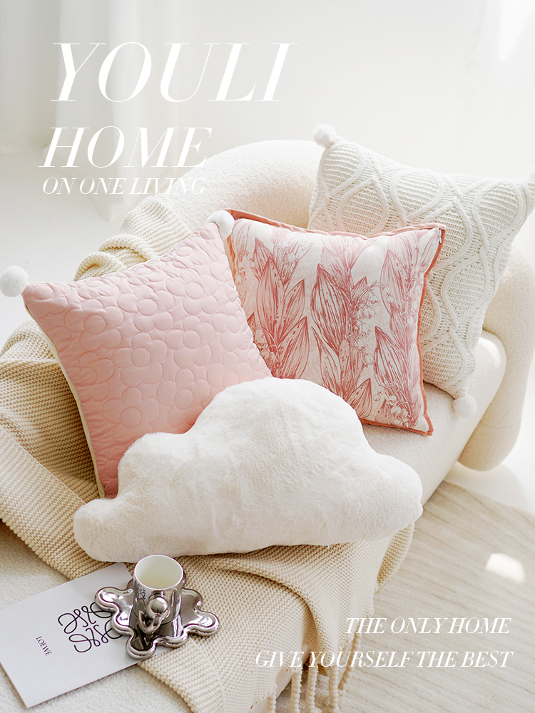 田園風情法式粉色風鈴枕套沙發抱枕居家客廳飄窗靠墊