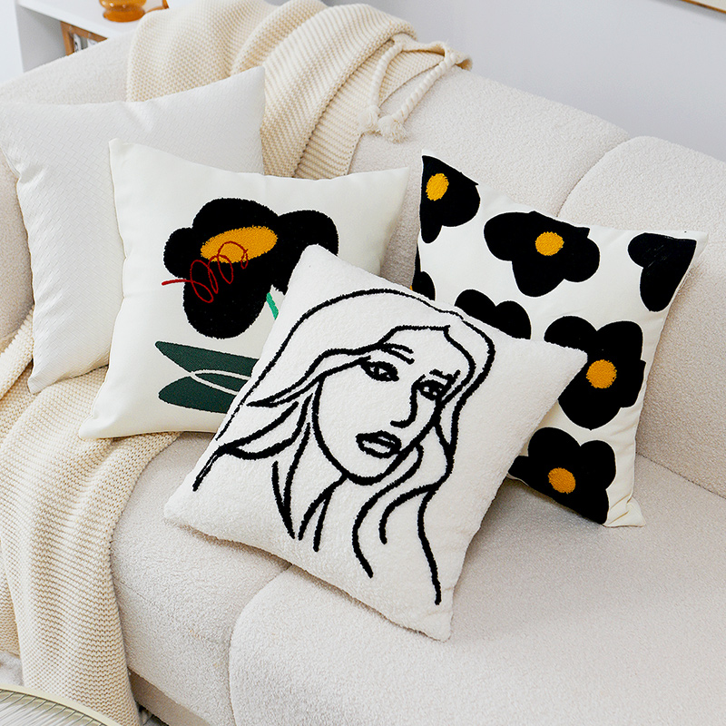 花朵雛菊抱枕 歐式客廳沙發床頭靠枕套裝飾抱枕