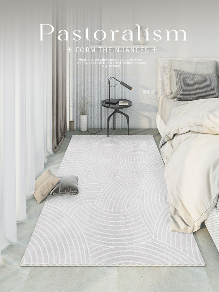 地毯客廳2023新款臥室床邊法式奶油輕奢高級可睡可坐房間家用地墊