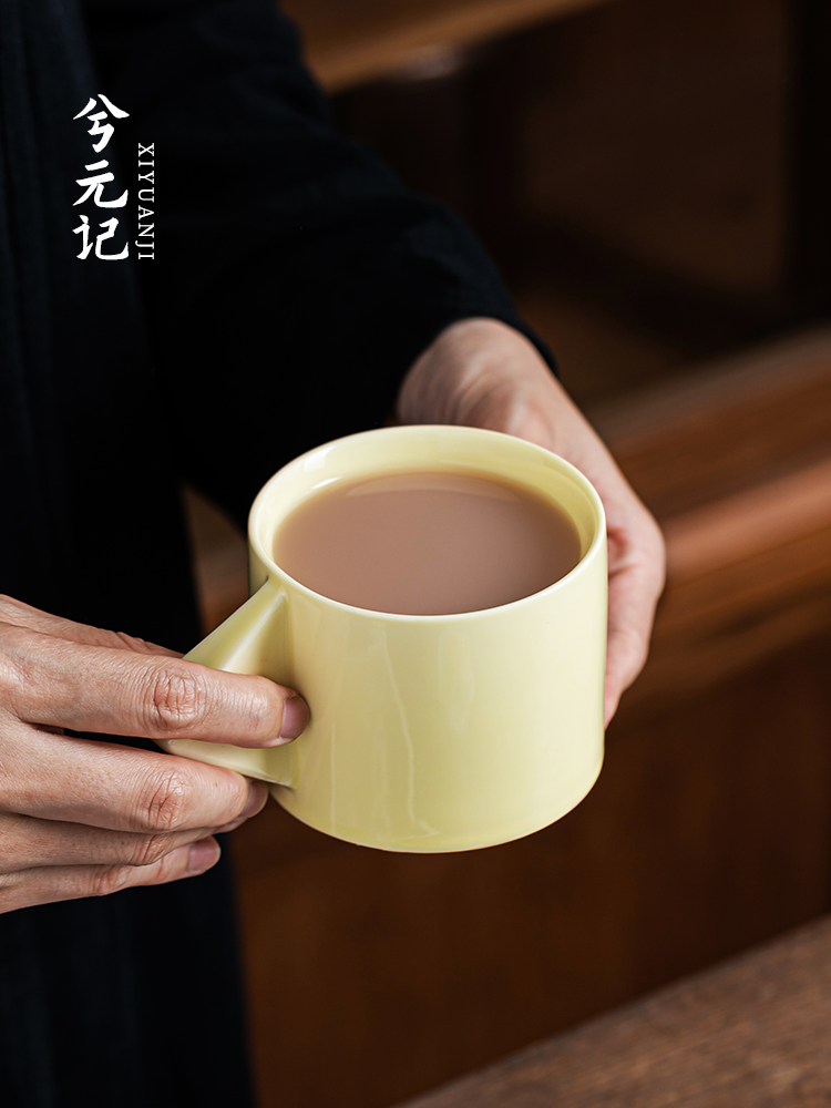 創意積木羊脂玉瓷咖啡杯 下午茶專用高檔陶瓷杯帶碟