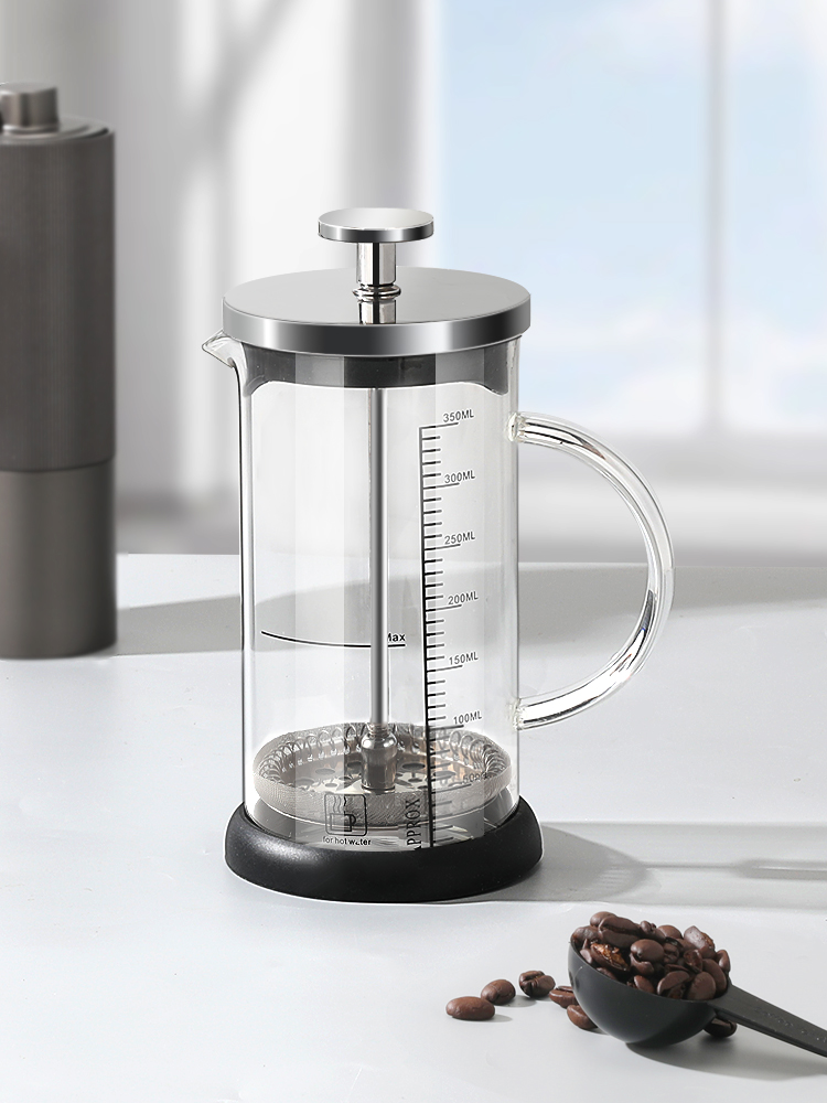 法式風格玻璃咖啡壺 沖茶器煮咖啡機濾杯器具 (8.3折)
