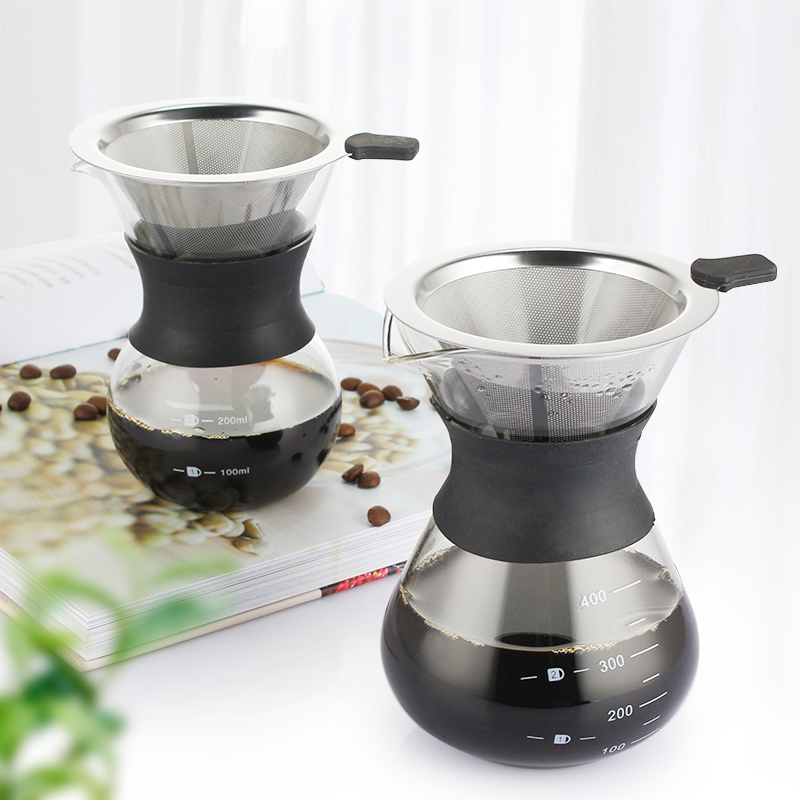 玻璃材質手衝咖啡壺 家用漏斗式咖啡過濾器 咖啡器具