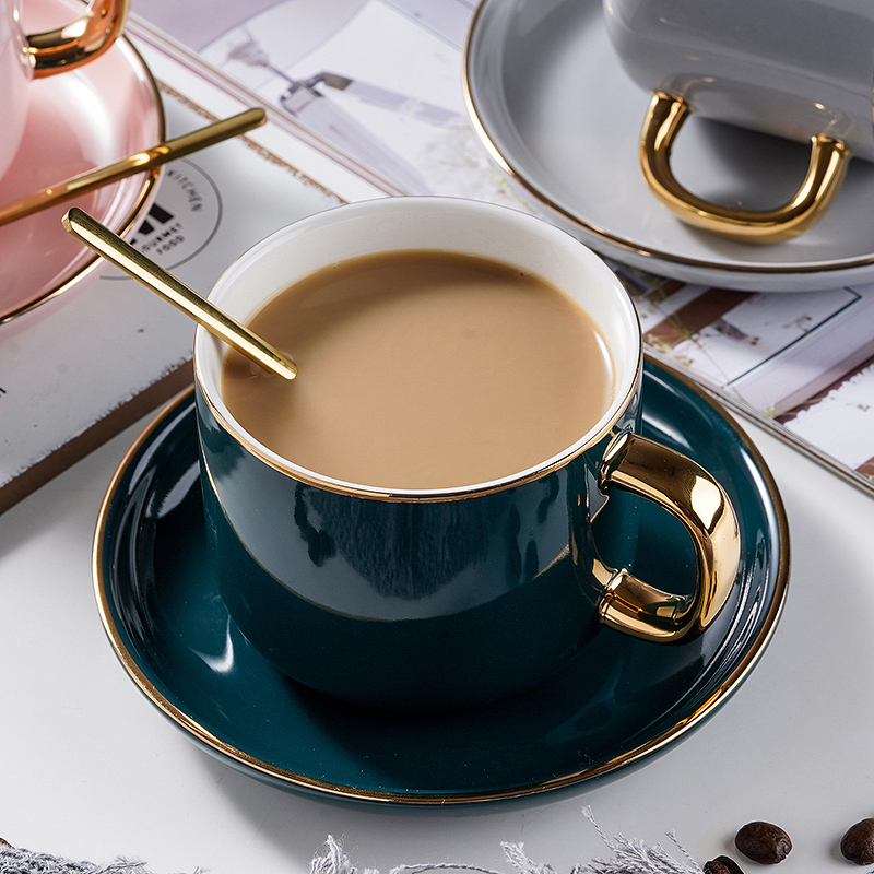 北歐風格陶瓷咖啡杯大容量高檔精緻網紅簡約歐式杯碟套裝