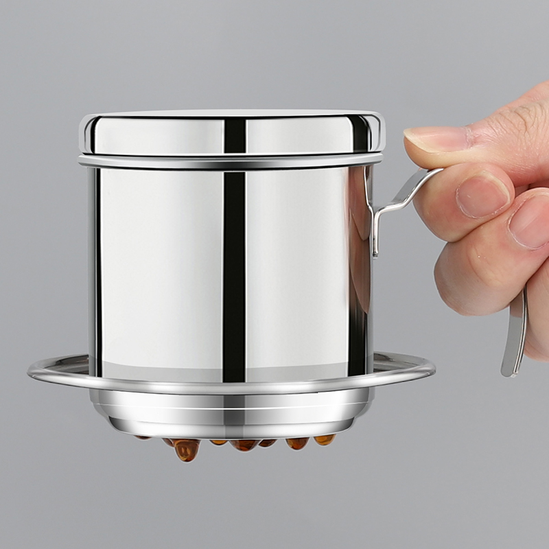 越南滴漏咖啡壺不鏽鋼滴濾壺濾杯家用便攜式咖啡過濾杯 (8.3折)