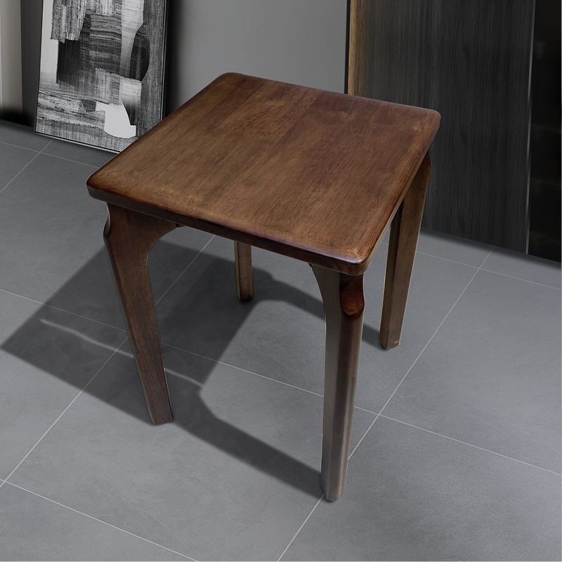 實木凳子橡膠木板材方凳 仿古簡約 家用商用餐桌 經濟型 可重疊 長腳凳 (8.3折)