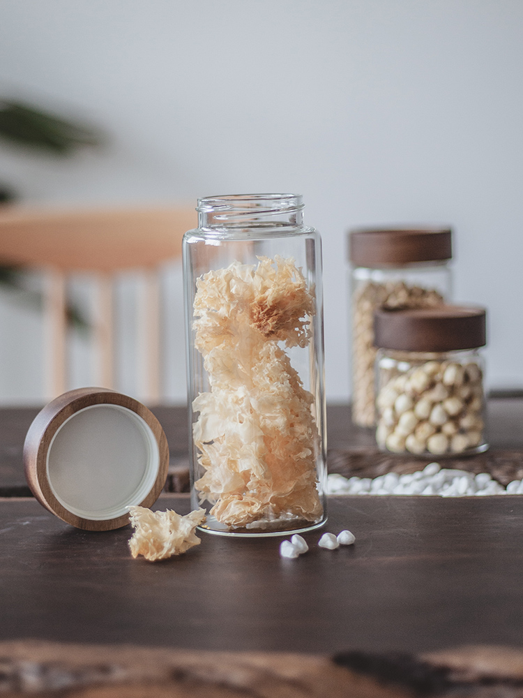 日系風格玻璃密封罐 儲存罐 蜂蜜燕窩分裝瓶 透明雜糧儲物罐