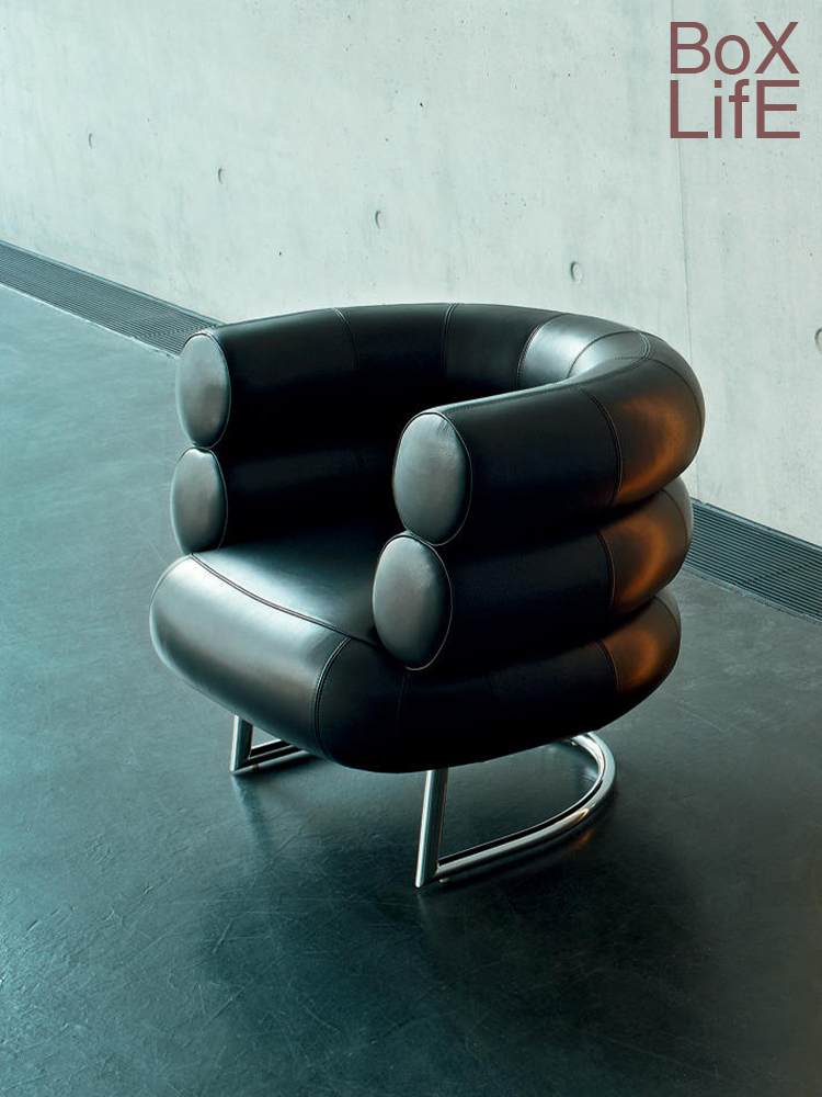 經典包浩斯單人沙發 復刻設計師必比登椅真皮bibendum chair