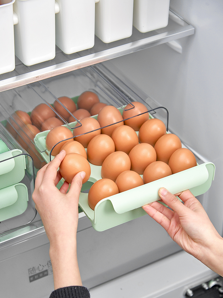 清新抽屜式雞蛋收納盒廚房居家必備雙層設計保鮮分裝32格或40格任選