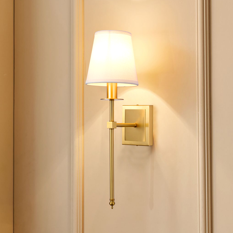 現代簡約美式壁燈 充電款銅材床頭客廳餐廳臥室牆燈具