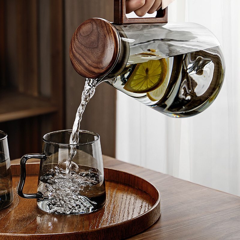 復古北歐風玻璃冷水壺 高顏值耐高溫大容量客廳涼白開水壺