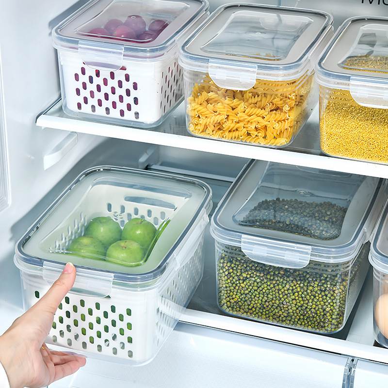 日式小清新塑料冰箱收納盒可泡發花膠海參專用