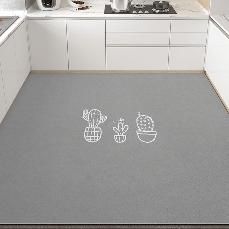 廚房免洗防油防滑地墊地毯 耐髒Q彈橡膠PVC墊 (6.4折)