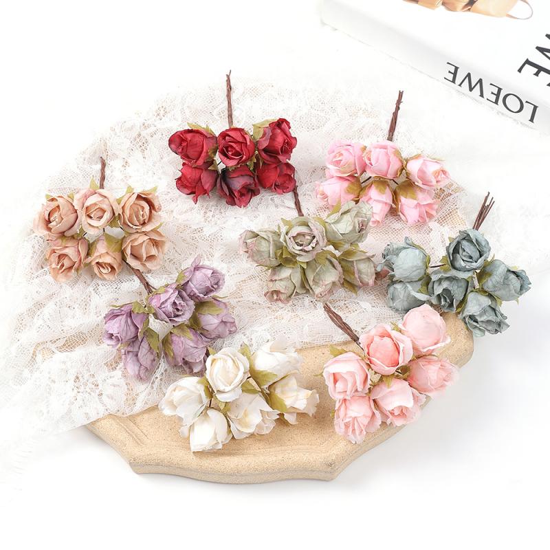 復古玫瑰花頭 diy 手工頭飾 髮夾 材料 喜糖盒裝飾 絹花