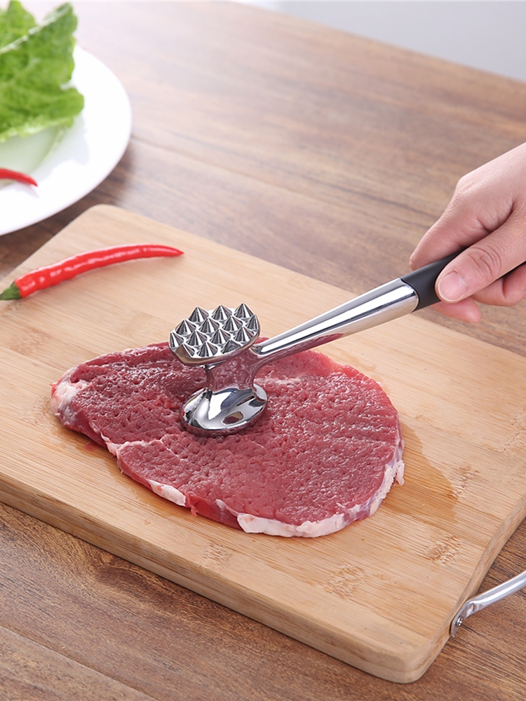 牛排專用鎚實心鎚肉神器豬大排刺斷筋嫩肉針家用雙麪帶齒打肉鎚子