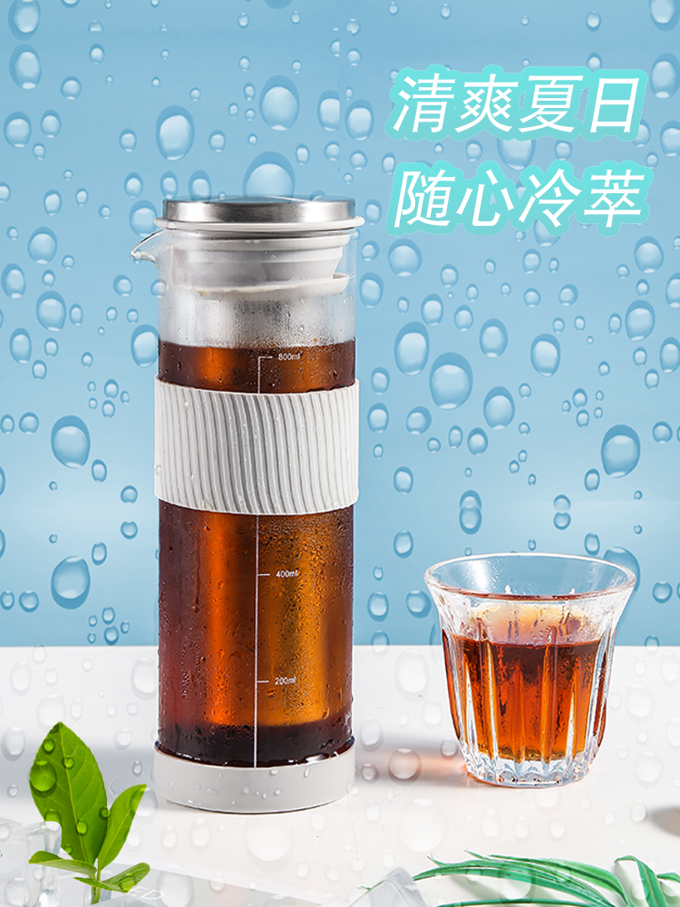 簡約美式玻璃冷萃壺 咖啡冷萃器具 咖啡沖泡壺 (8.3折)