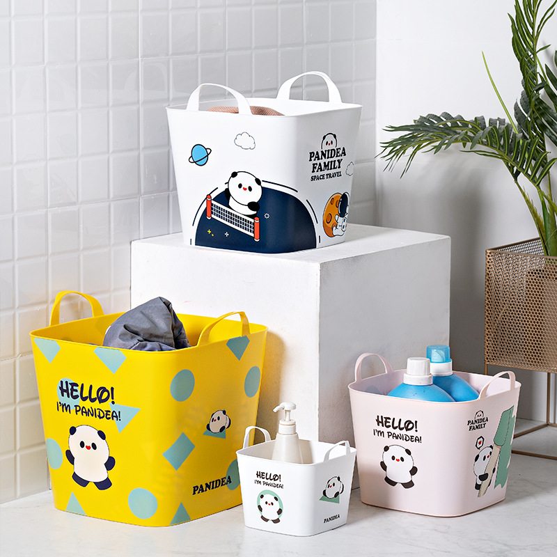 清新東南亞風格髒衣籃 塑料材質家庭衣物分類收納桶