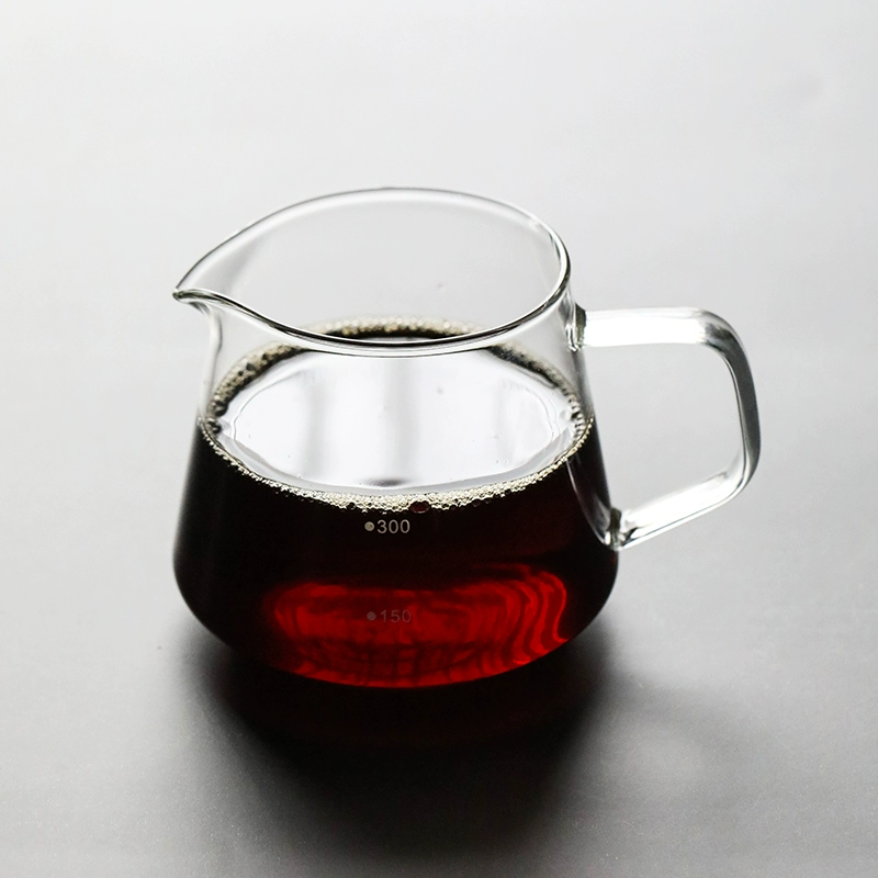 韓式玻璃手沖咖啡分享壺 美式濾杯滴漏壺 帶刻度 (7.3折)
