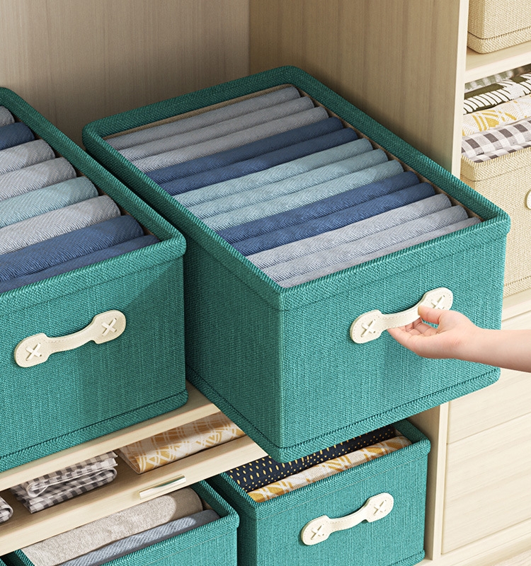 布藝抽屜式衣櫃收納箱摺疊式儲物盒可水洗無味多種尺寸顏色可選