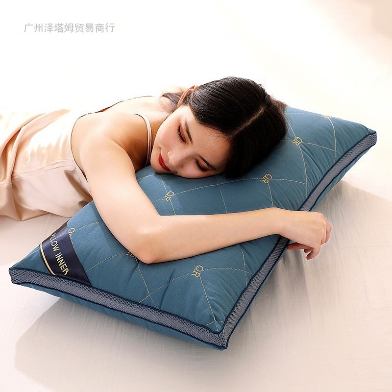 輕柔蓬鬆羽絲絨枕頭酒店賓館家用單人枕芯護頸枕頭芯枕頭
