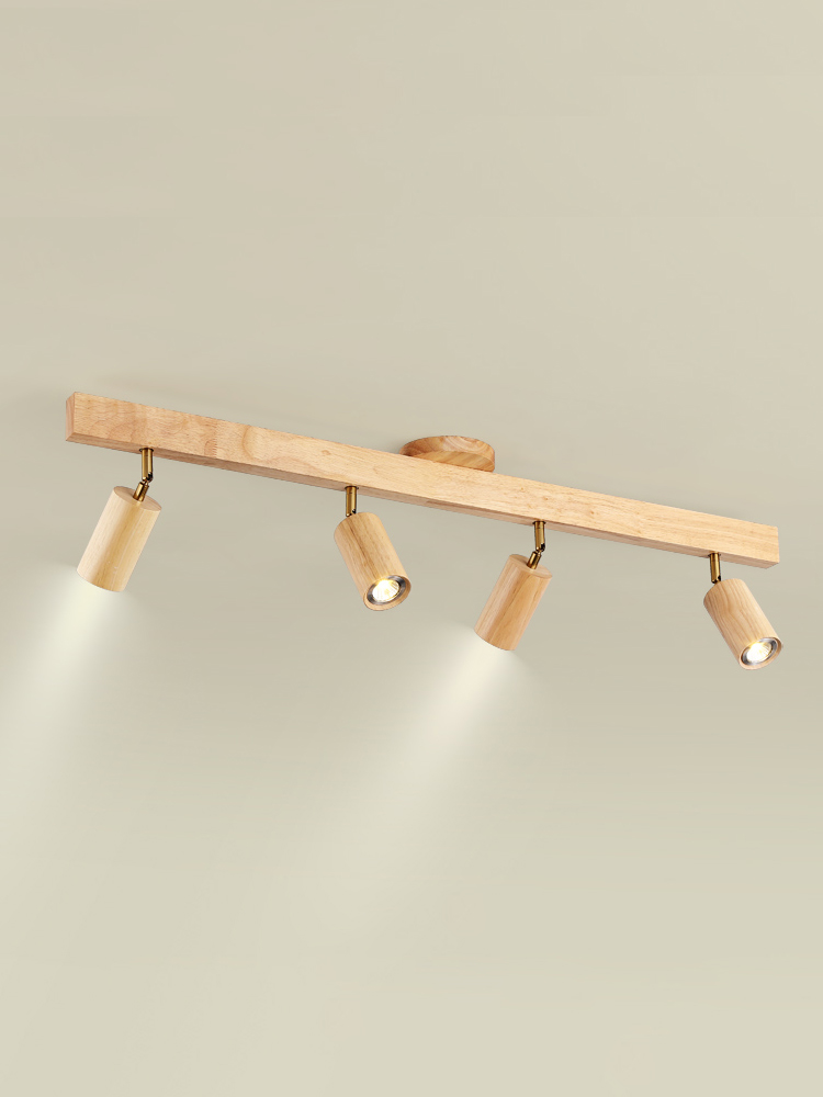 簡約風木質嵌入式射燈 日式原木風客廳臥室裝飾照明燈具 (8.3折)