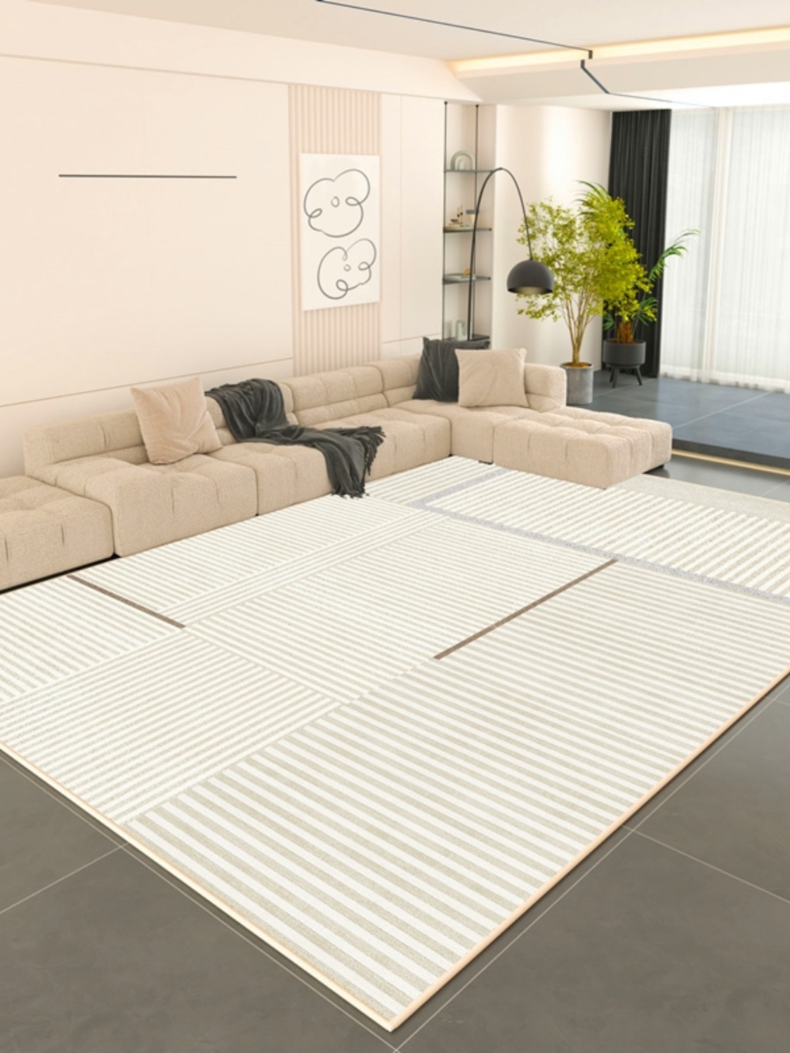 法式風格地毯輕奢高級床邊地毯大面積軟綿舒適地墊