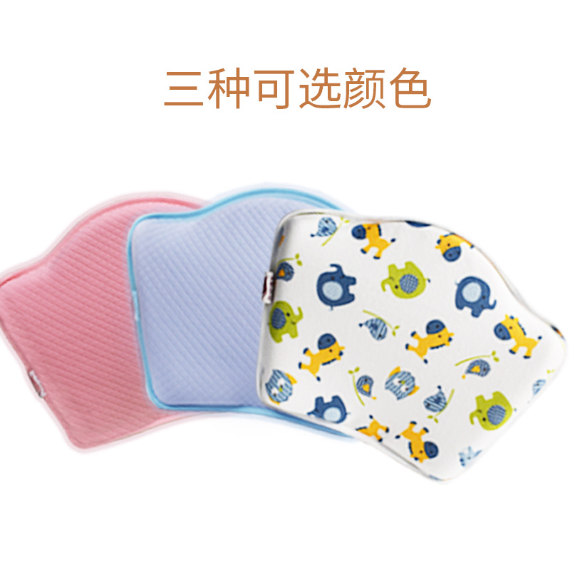 嬰兒枕頭防偏頭睡出好頭型卡通純棉記憶棉枕芯