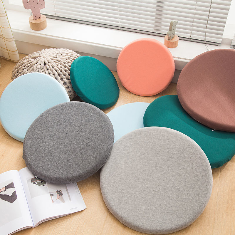 時尚圓形針織坐墊 舒適記憶棉填充 適用於餐桌餐椅