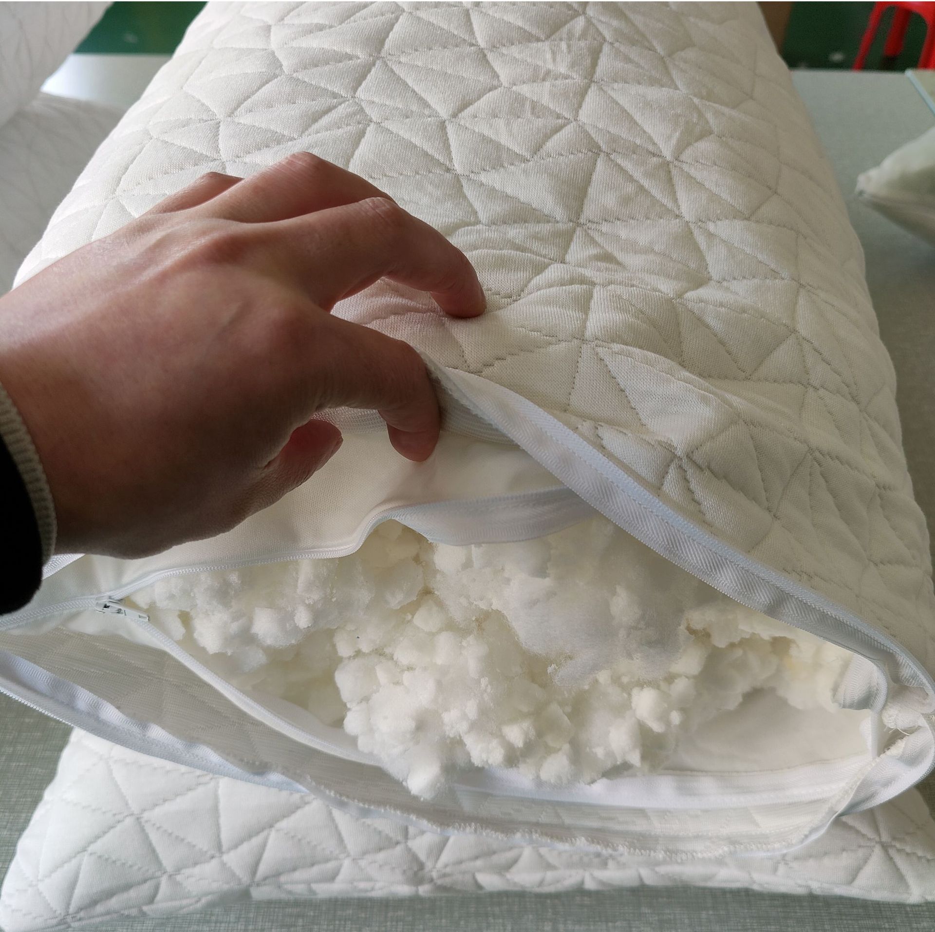 竹纖維枕頭舒適柔軟透氣碎海綿枕方塊竹記憶枕套花色多樣選擇