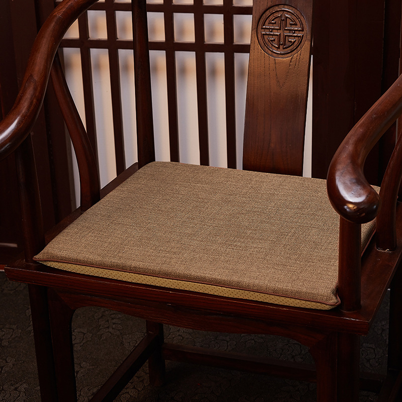 新中式紅木實木坐墊 45x45cm 純色蘭 椅墊餐椅茶椅墊