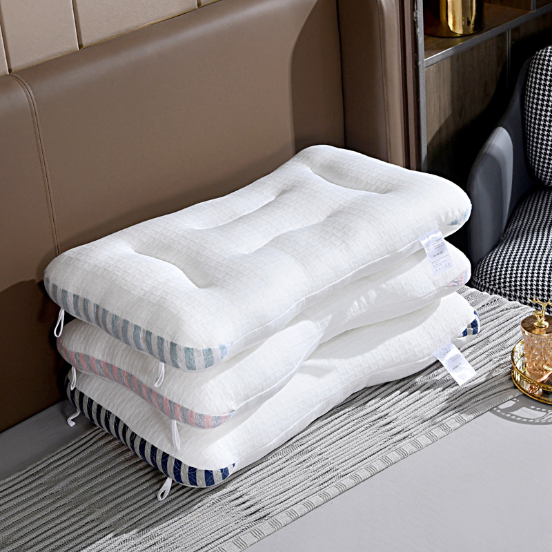 親膚舒適針織羽絲棉枕芯分區靠枕 適合學生宿舍或家用 可機洗
