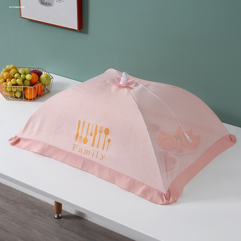 日式簡約風摺疊式紗網防蠅菜罩保溫罩食物收納餐桌菜傘