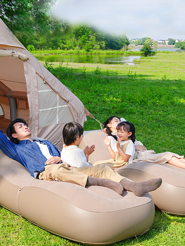 音樂節懶人充氣沙發床自動充氣戶外露營野餐午休必備