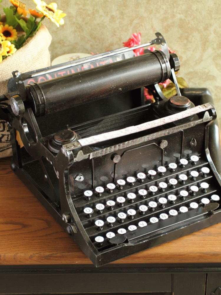 復古懷舊鐵皮工藝歐式打字機擺件手工工藝品裝飾擺件 (8.3折)