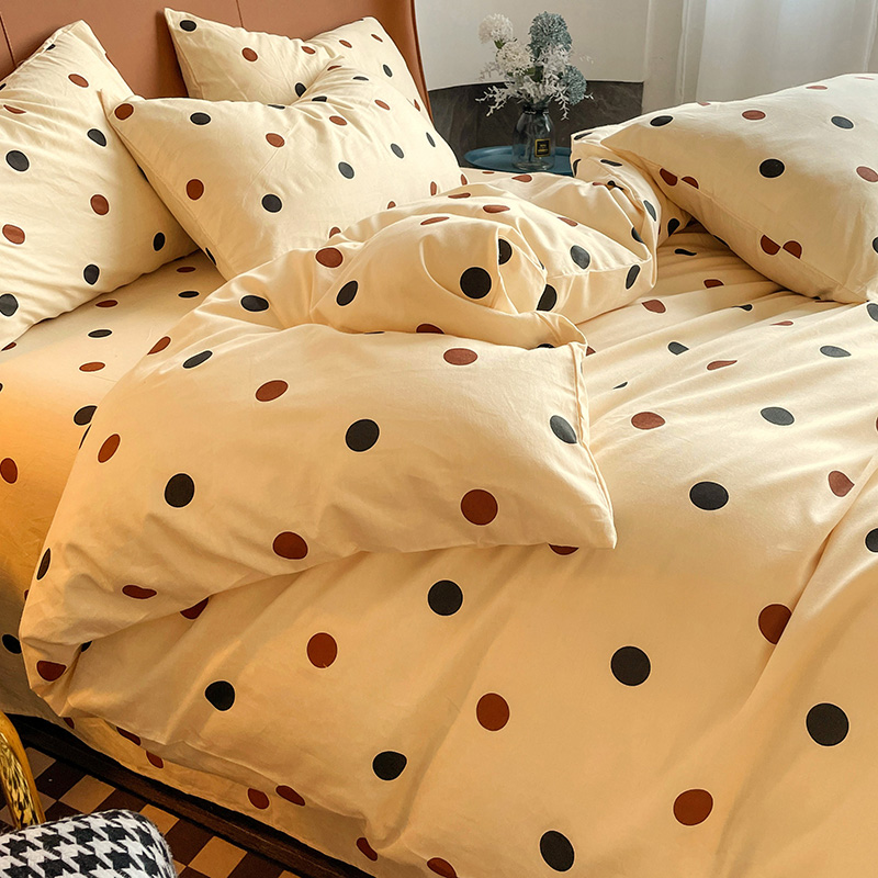 北歐風 4 件式 純棉 床上用品 床單 被套 床笠 組合 四件套 組合四件