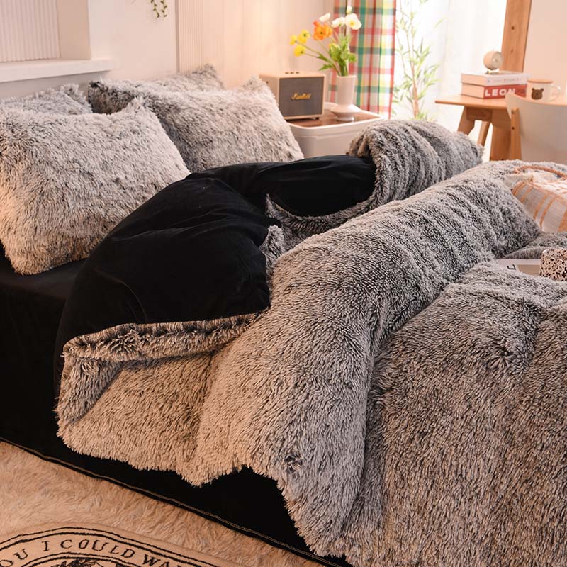 柔軟溫暖冬季必備 法蘭絨加絨床單四件套