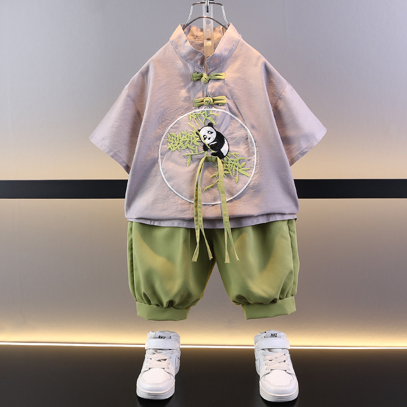 兒童唐裝 男童夏季中式演出服 中國風民族舞服裝 90150cm (8.3折)