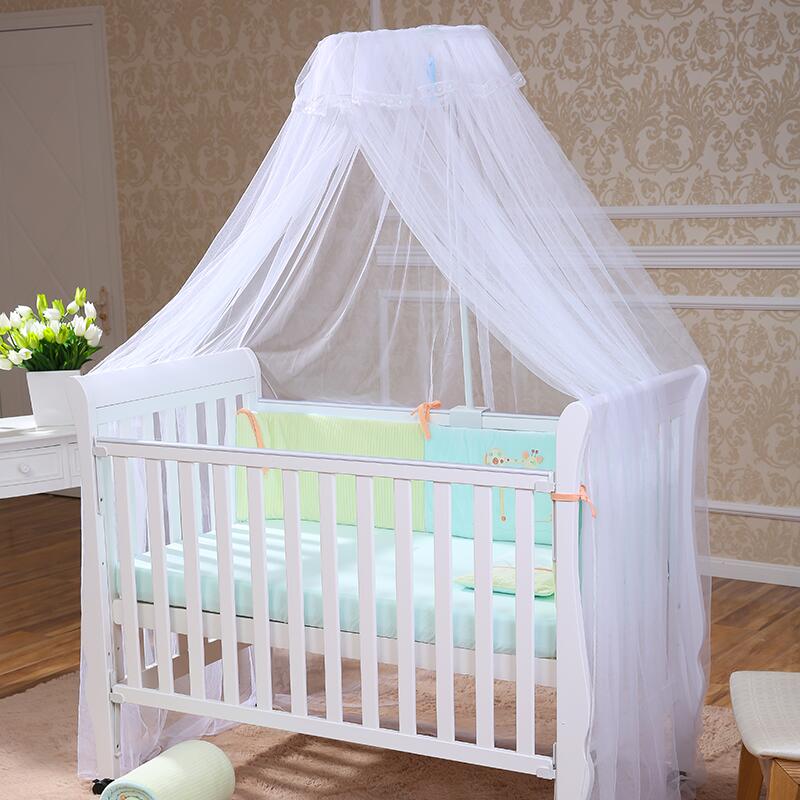 嬰兒床蚊帳全罩式通用帶支架寶寶防蚊罩兒童床蚊帳拼接床公主蚊帳 (8.3折)