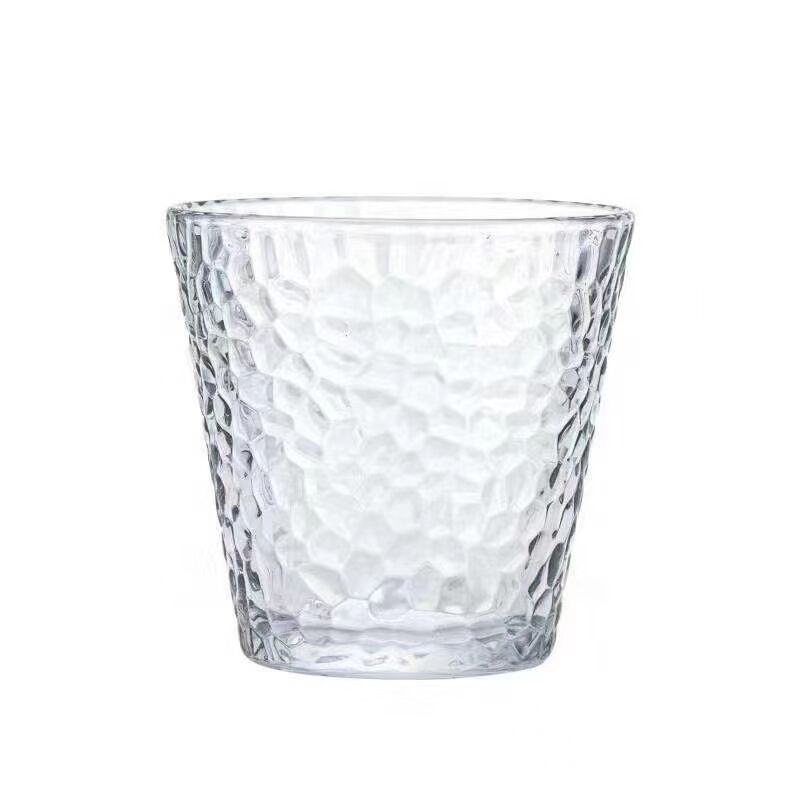 日式網紅透明耐熱家用套裝錘紋杯 錘紋杯 水杯 家居杯 耐熱玻璃杯 水杯套裝 禮品杯