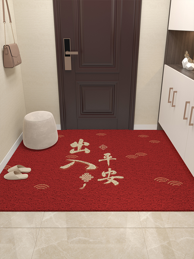 客製化紅色喜慶地墊門外進門玄關防滑地毯讓您婚禮佈置更喜氣