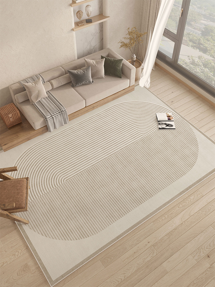 日式奶油風地毯 客廳侘寂風新款家用沙發茶几免洗地墊免打理墊子