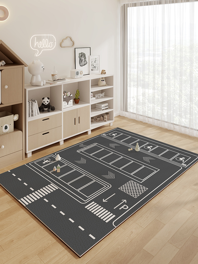 兒童房地毯pvc可擦免洗家用墊子寶寶爬行墊多款圖案可選