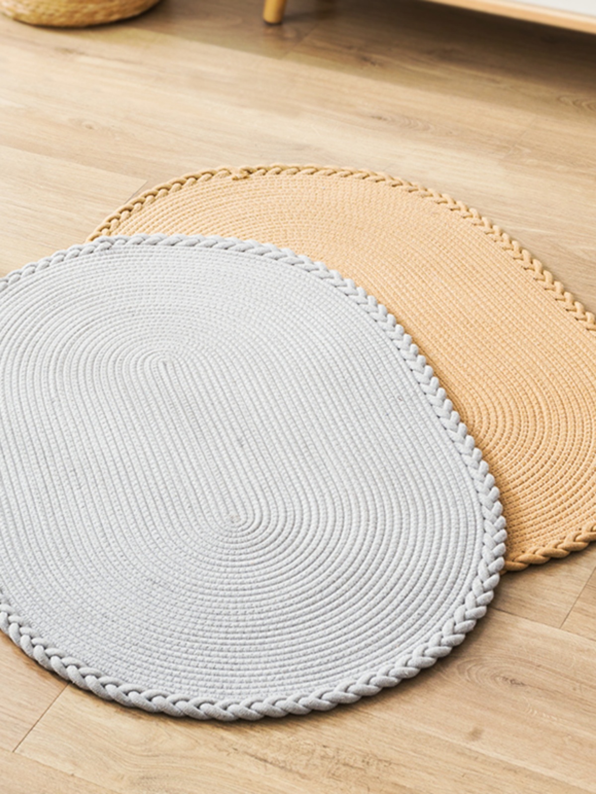 北歐風棉麻手工編織地毯臥室床邊日式地墊適用多種空間