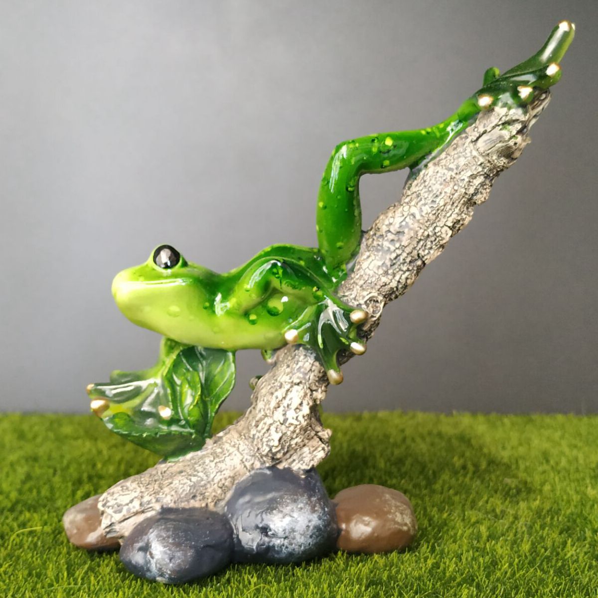個性擺件樹脂青蛙裝飾品田園風格動物造型樹脂景觀造景 (3.9折)