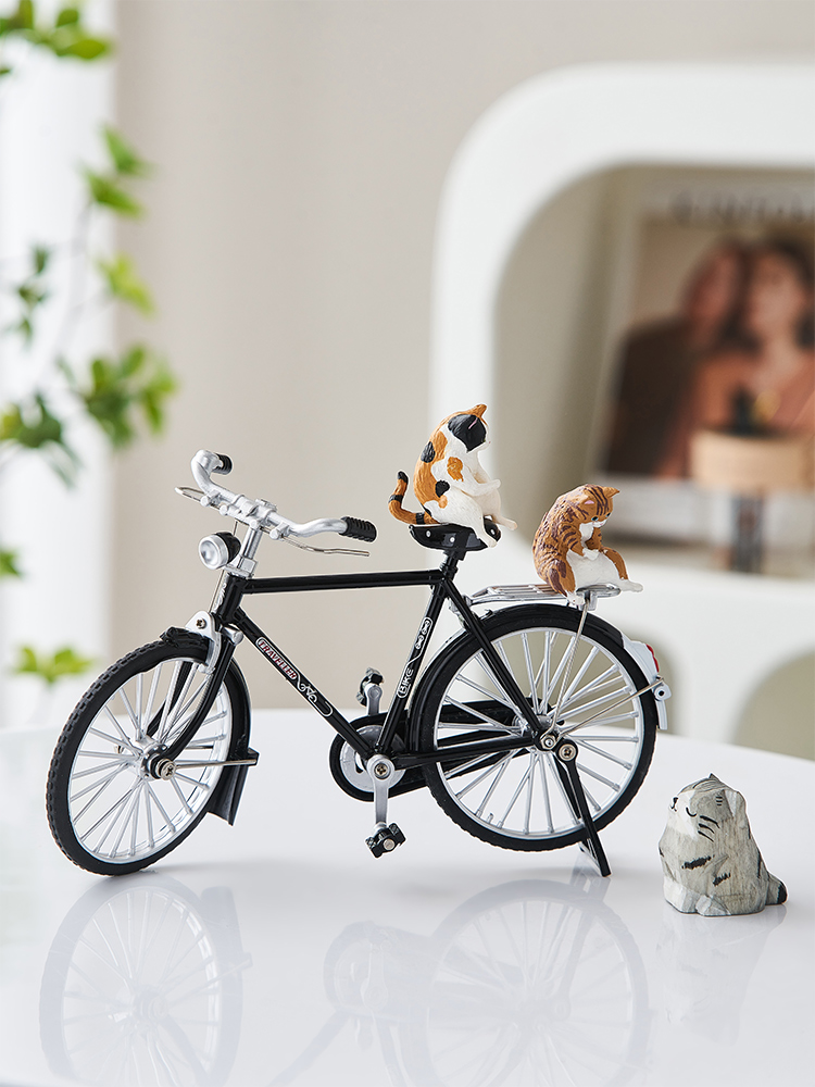 復古迷你二八大槓自行車模型 酒櫃電視櫃創意擺件家居裝飾 (8.3折)
