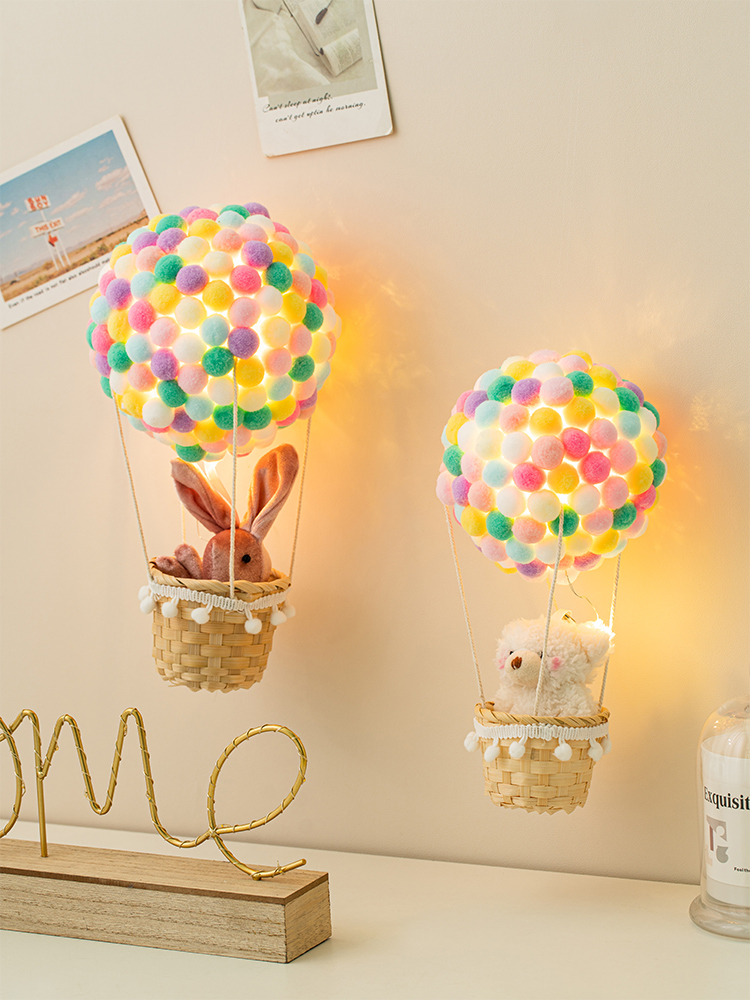 獨特手作熱氣球小夜燈 創意可愛風格房間飾品 diy少女心